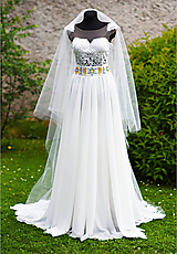 Šaty - Svadobné šaty s výšivkou - 9647796_
