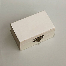 Polotovary - Drevená krabička na obrúčky na dotvorenie... - 9645172_