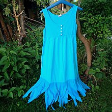 Šaty - Modručké strapaté- zľava z 17,50 eur - 9650745_