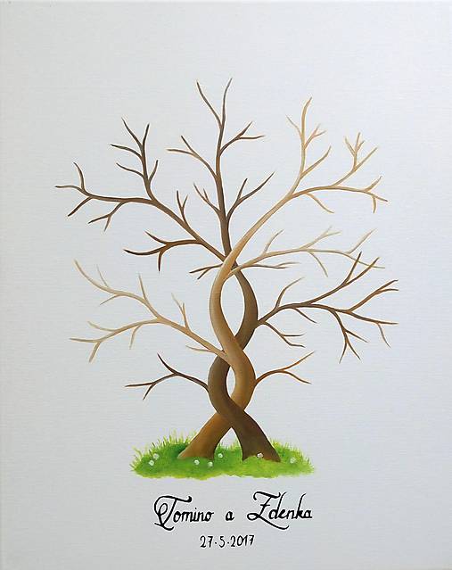 Obrazy - Wedding tree IX - svadobný strom - 9649212_