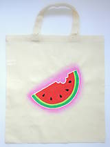Nákupné tašky - Plátená nákupná taška (príchuť melónová zľava z 8,50) - 9651037_