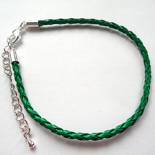 Koženkový náramok-19cm-1ks (zelená)