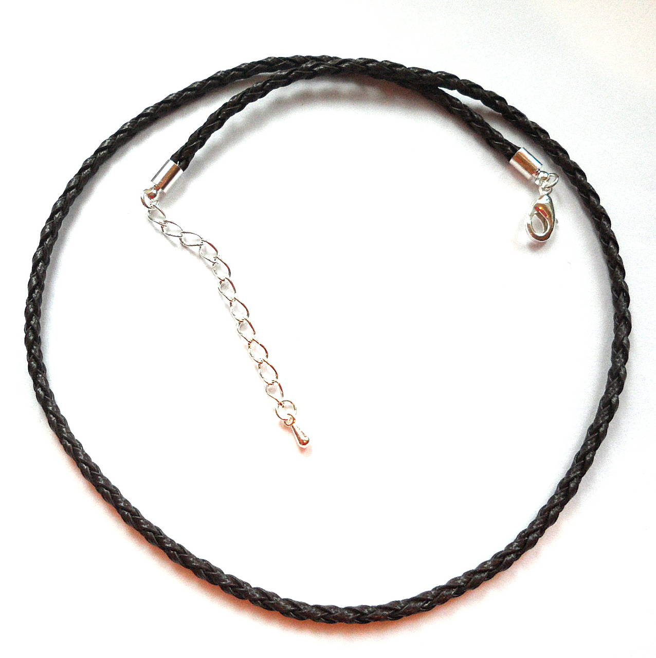 Koženkový náhrdelník 45cm-1ks (tm.hnedá)