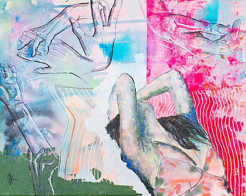 Obrazy - Neprebudená. 40x50, originál - 9649319_