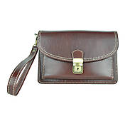 Iné tašky - Moderná kožená etua, viacúčelové púzdro v hnedej farbe - 9650933_