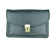 Iné tašky - Moderná kožená etua, viacúčelové púzdro v čiernej farbe - 9650996_
