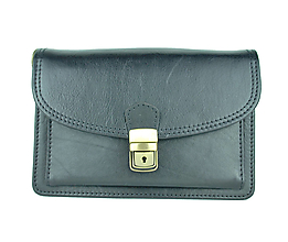 Iné tašky - Moderná kožená etua, viacúčelové púzdro v čiernej farbe - 9650996_