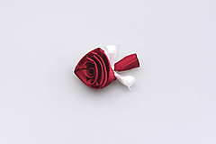Svadobné pierka - Pierko bordová ruža - 9649601_