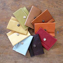 Peňaženky - Mincovka kožená na drobné - různé barvy - 9650537_
