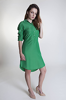 Šaty - Dámske košelové šaty Green Zelená - 9657489_