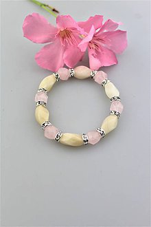 Náramky - ruženín "diamantový" s jadeitom náramok luxusný - 9657154_