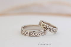 Prstene - Obrúčky s folklórnym ornamentom - 9655210_