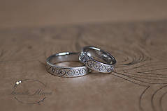 Prstene - Obrúčky s folklórnym ornamentom - 9655226_
