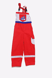 Detské oblečenie - Detské montérky červené Báger - 9662467_