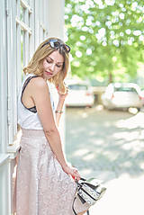 Sukne - Luxusná ružová sukňa - 9661476_