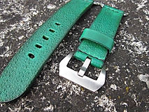 Náramky - Zelený kožený remienok pre Apple hodinky - 9664036_