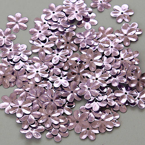 Flitrové kvietky - 1 balenie 100 ks - levandulové