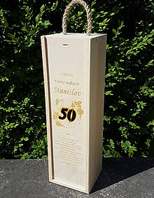 Dekorácie - Drevená škatuľa na víno - 9667561_