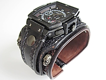 Náramky - Gotické hodinky II, hnedo-čierne - 9668324_