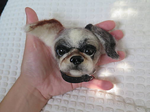Magnetky - Shih-Tzu - plstená magnetka - 9668888_