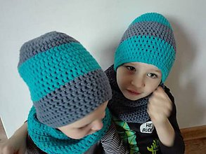 Detské čiapky - čiapky pre súrodencov:-) - 9666545_