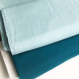 Textil - 100 % ľan tmavý petrolej, šírka 150 cm, cena za 0,5 m - 9671211_