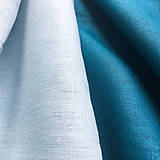Textil - 100 % ľan tmavý petrolej, šírka 150 cm, cena za 0,5 m - 9671215_