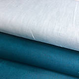 Textil - 100 % ľan tmavý petrolej, šírka 150 cm, cena za 0,5 m - 9671217_