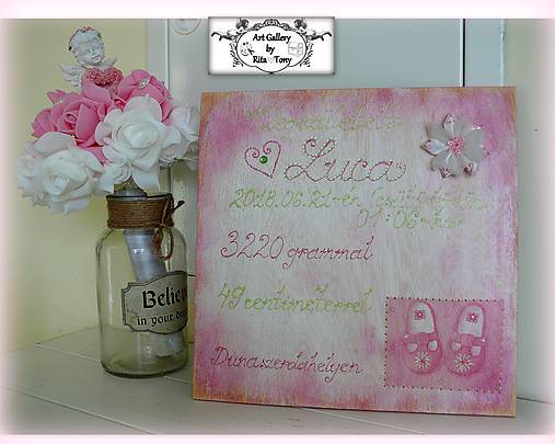 Tabuľky - Tabulka s údajmi o narodení dieťaťa :) - 9672112_