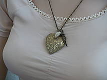 Náhrdelníky - otvárací medailón srdce-náhrdelník - 9670958_