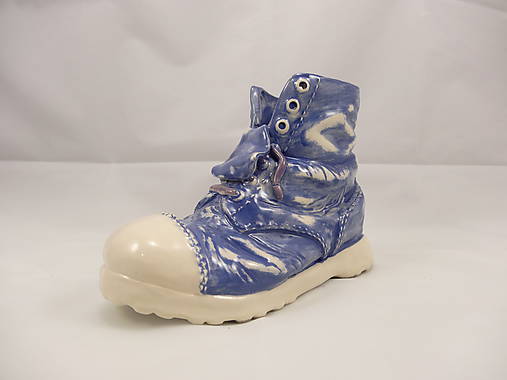  - Topánka Martens (stojan na perá, stojan na štetce, ťažítko, kvetináč) (Modrá) - 9675995_