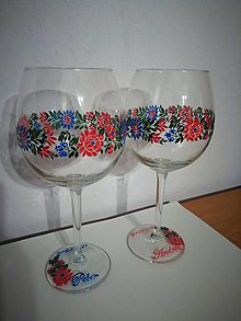Nádoby - Krojované poháre na víno 2 - 9678205_