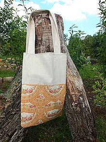 Nákupné tašky - květinová vintage taška - 9679823_