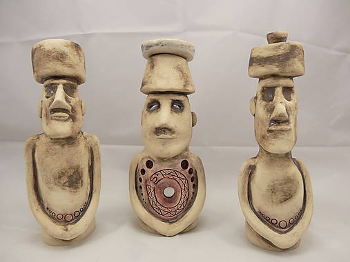  - Set Moai - aromalampa,svietnik, stojan na vonné tyčinky (Variant 4) - 9678095_
