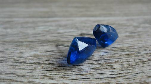 Náušnice - Geometric - chirurgická oceľ (modré č. 2253) - 9678530_