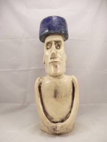 Dekorácie - Socha Moai (váza, svietnik, držiak na vonnú tyčinku) (Vzor 1) - 9681085_