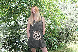 Šaty - Batikované bavlnené šaty Mandala veľkosť L - 9684796_