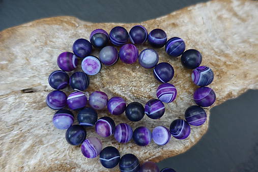 Minerály - Achát krajkový 10mm / 38ks - 9 - 9683340_