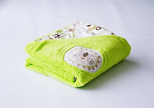 Detský textil - Zelená zvieratková deka + wellsoft 70*100cm - 9687621_