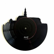 Dekorácie - Nitriansky Hrad panoráma Singel - vinylové hodiny Singel - 9686387_