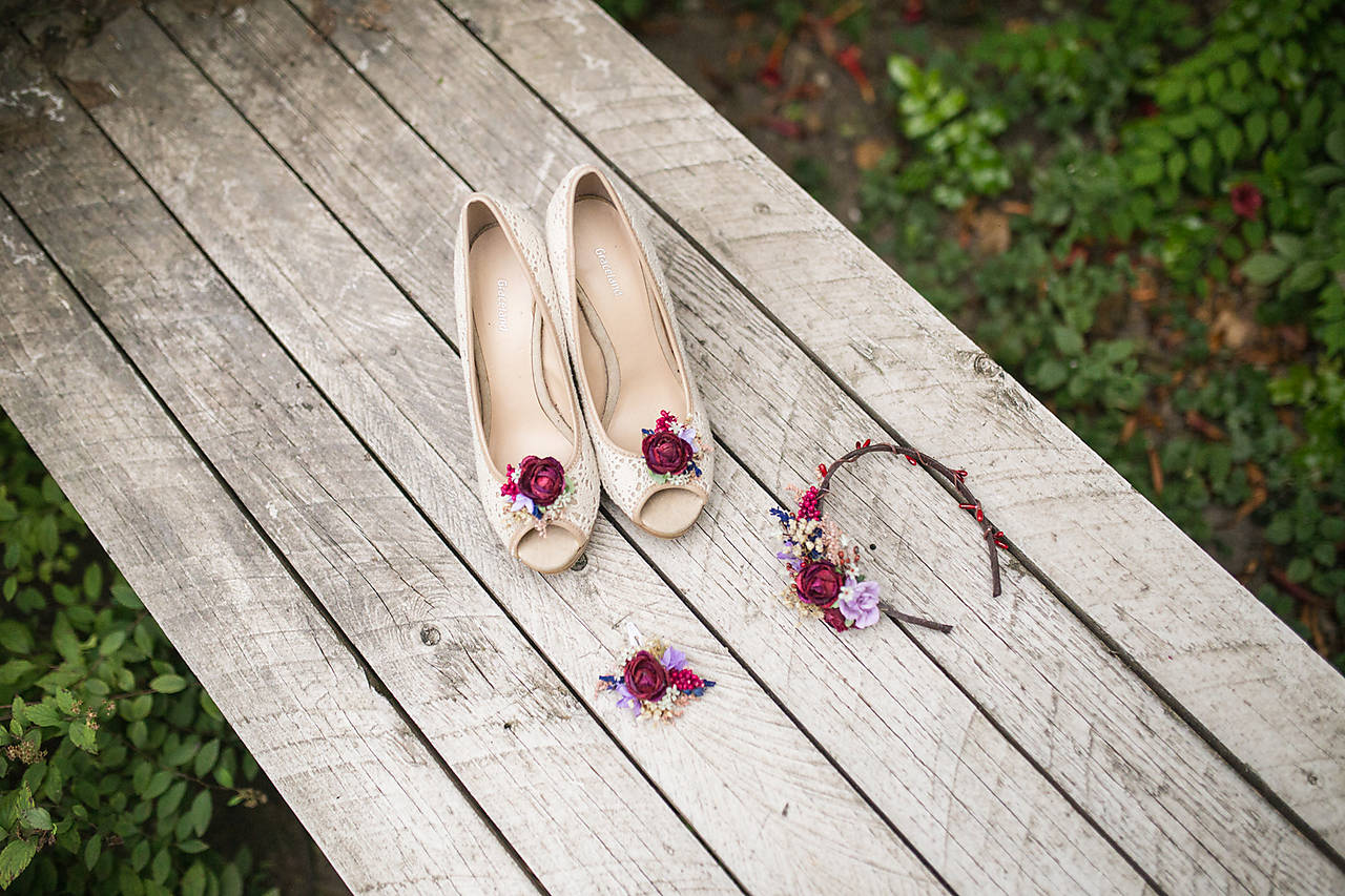 Kvetinový set " v tôni večera" - možnosť zakúpiť i samostatne