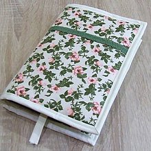 Úžitkový textil - Pre knihomoľov - Zeleno ružová romantika  XL - 9687805_