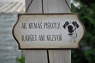 Tabuľky - Veselá ceduľka pre psíkov - 9686518_