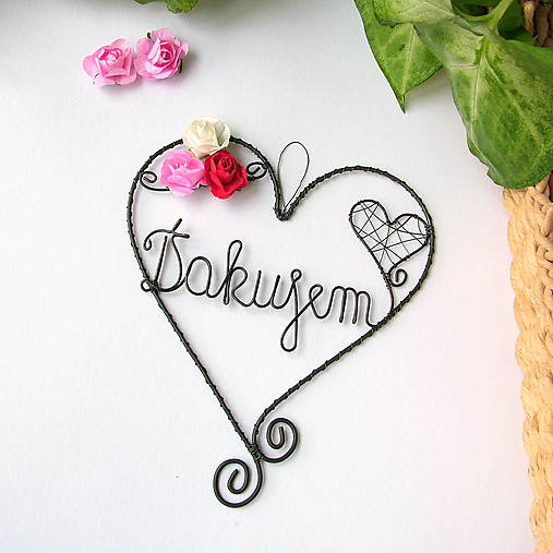 Dekorácie - Ďakujem pre p. učiteľku,kamarátku...... - 9691419_