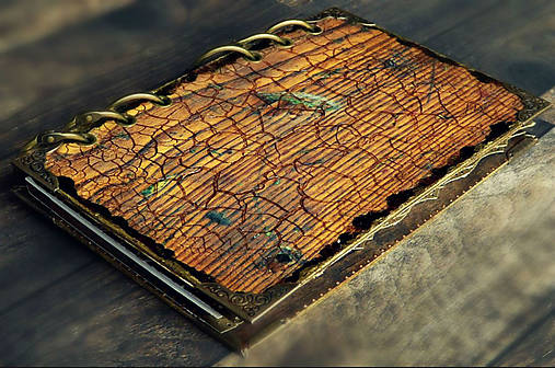 Papiernictvo - Staré drevo,vintage diár pánsky,pre muža i ženu vymeniteľný obsah/ posledný kus - 9690063_