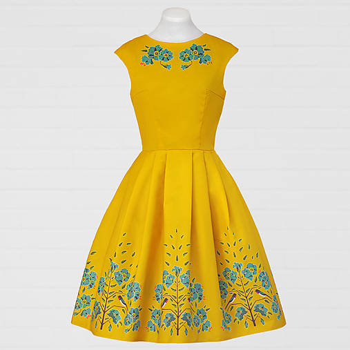  - SALE - Žlté šaty - lastovička a ľan - 9690427_