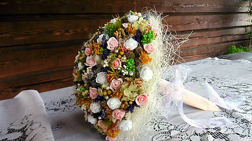 Dekorácie - Kytica z malých ruží - 9695464_