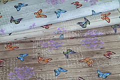 Textil - Látka Motýle na doskách - 9697221_