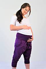 Tehotenské oblečenie - Tehotenské - turecké - jóga kraťasy, výber farieb, veľ L - XXL - 9696033_