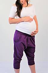 Tehotenské oblečenie - Tehotenské - turecké - jóga kraťasy, výber farieb, veľ L - XXL - 9696035_
